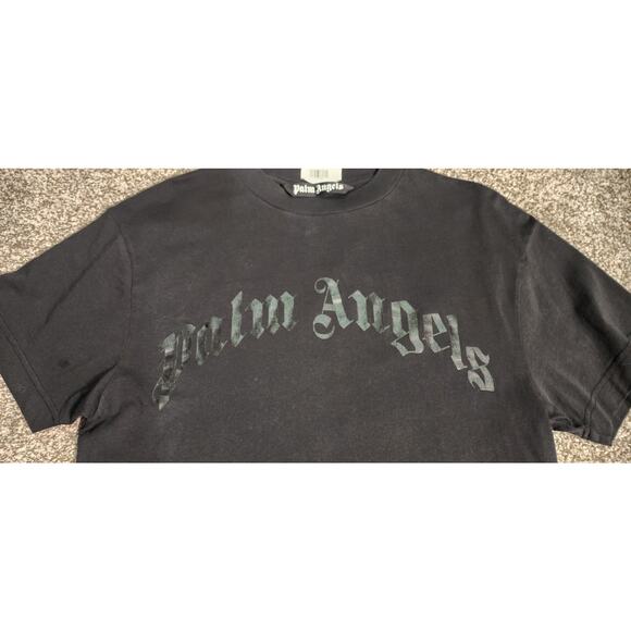 Authentic Palm Angels Curved Logo Black on Black Sm NWOT - Picture 8 of 12